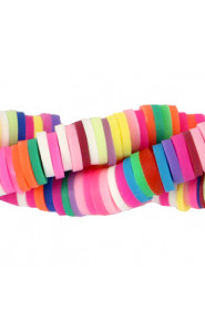 Katsuki beads 4mm Rainbow pink-brown mix